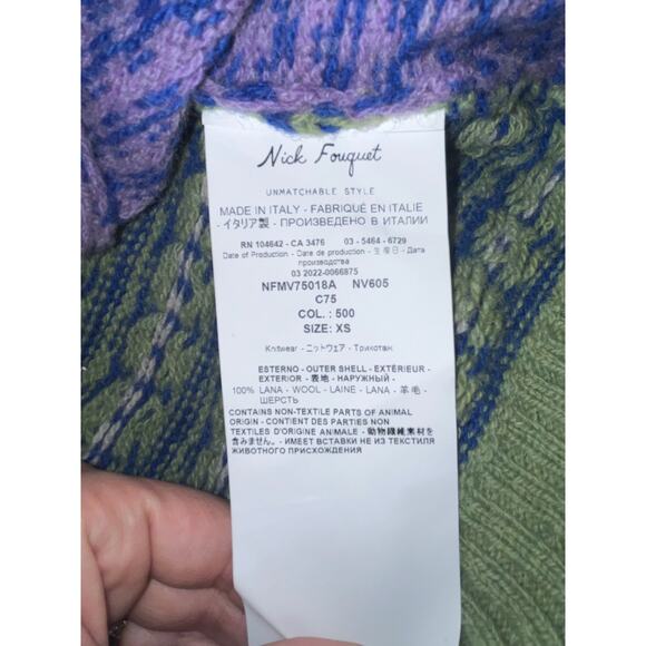 Nick Fouquet Women's Valter Cardigan Sweater Long Sleeve Multicolor Size XS - Picture 4 of 6